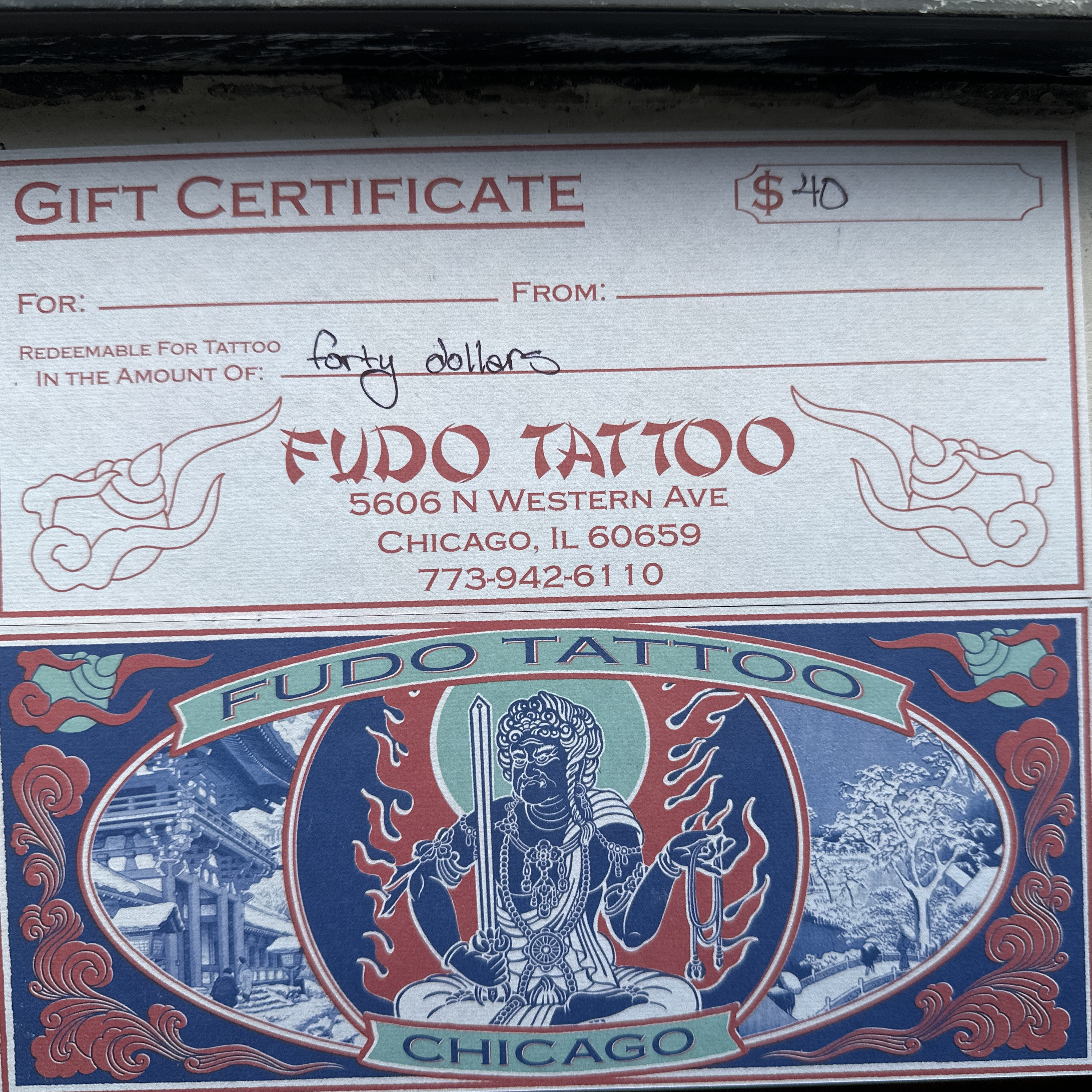 Tattoo Certificate 1